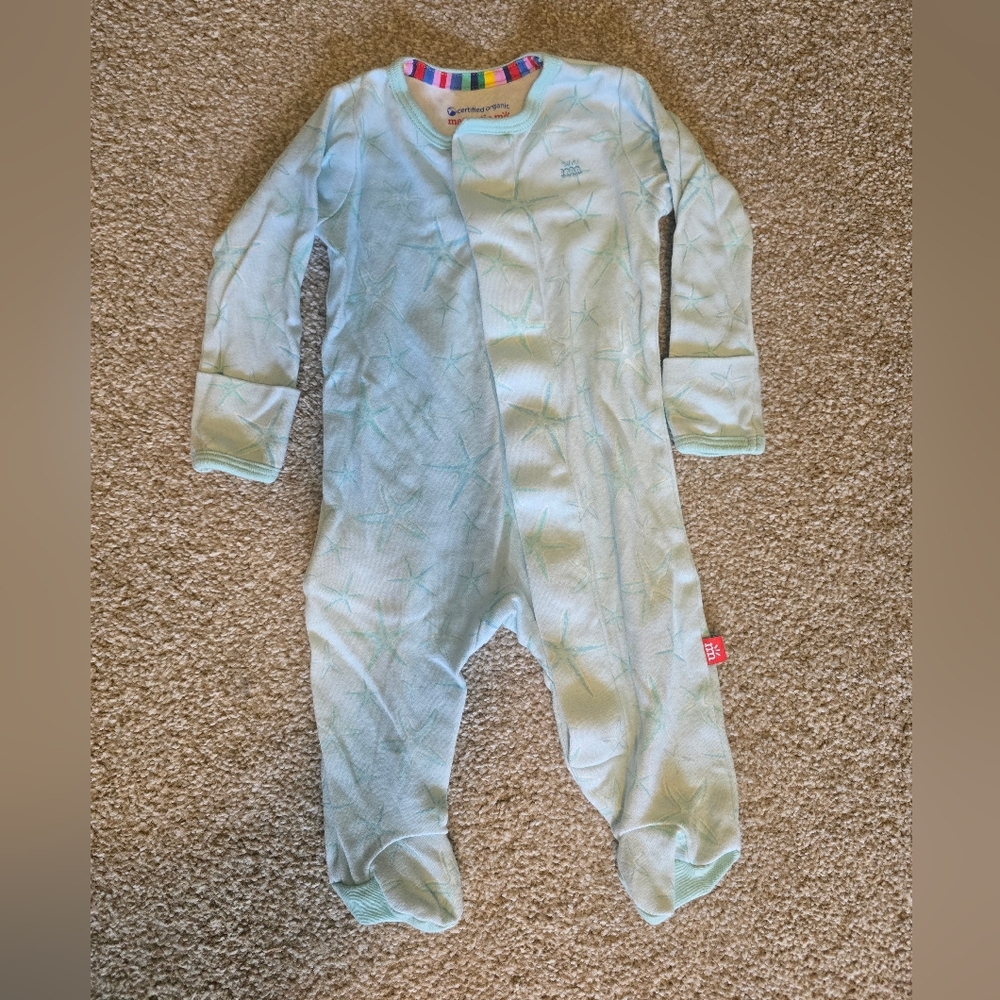 Magnetic Me Light Blue Starfish Print One Piece